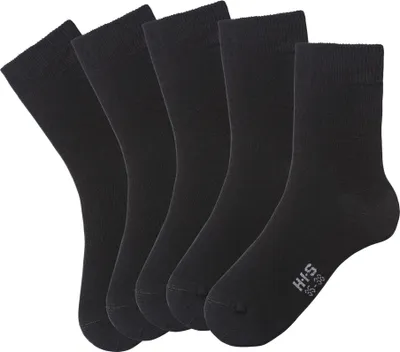 Produktbild von H.I.S. Basicsocken 5 -teilig 5x schwarz Größe 43/46