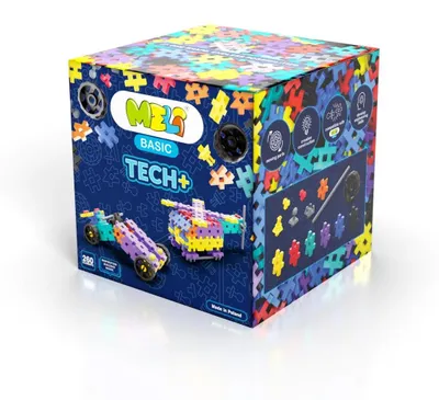 Produktbild von Meli Tech+ Konstruktionsset – 260 Teile mit technischen Elementen für Kinder ab 3 Jahren