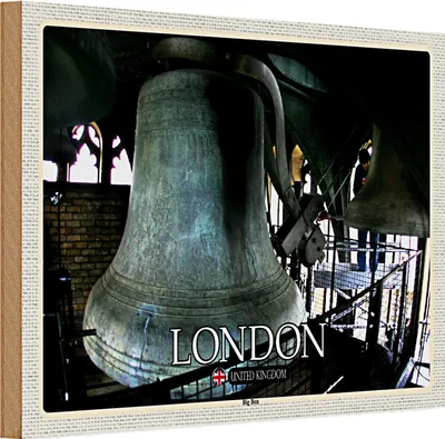 Produktbild von Holzschild Städte London UK England Big Ben 30x20cm
