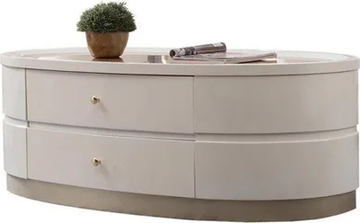 Produktbild von Kaffee Tisch Beistell Tische Wohnzimmer Holz Neu Luxus Couchtisch Design Weiß