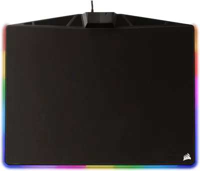 Produktbild von Corsair MM800 USB RGB Gaming Mauspad rutschfest schwarz 350x260mm