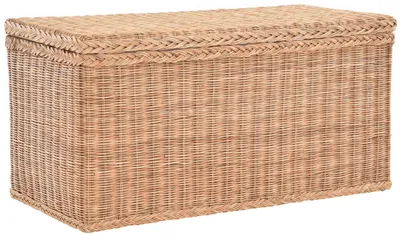 Zdjęcie produktu dla KRINES HOME Skrzynia / Komoda na pranie wykonana z rattanu (naturalna, duża)