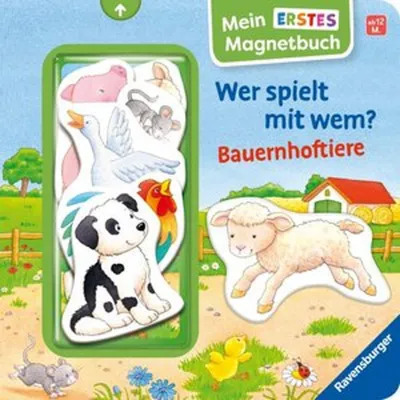 Produktbild von Mein erstes Magnetbuch - Wer spielt mit wem? Bauernhoftiere