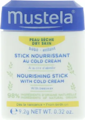 Obrázok produktu pre Mustela Hydra-Stick, Balzam na pery, Bezfarebný, Unisex, Veľmi suchá koža, Hydratačný, Výživný, Zmäkčovadlo, Nádoba