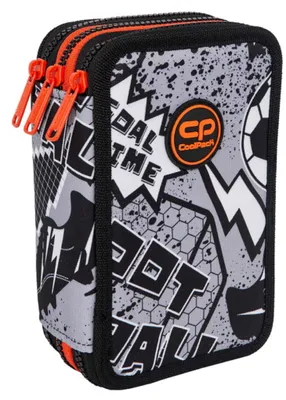 Produktbild von COOLPACK JUMPER 3 gefülltes Federmäppchen Federmappe Schülermäppchen Federtasche GREY BALL