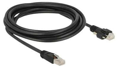 Produktbild von DeLOCK 85669, 3 m, Cat6, S/FTP (S-STP), RJ-45, RJ-45, Schwarz