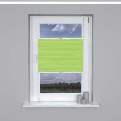 Produktbild von Plissee Klemmfix ohne Bohren für Fenster und Tür (Grün, 60x100cm, BxH)