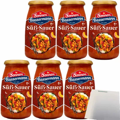 Produktbild von Sonnen Bassermann Süss-Sauer Sauce 6er Pack (6x525g Glas) + usy Block