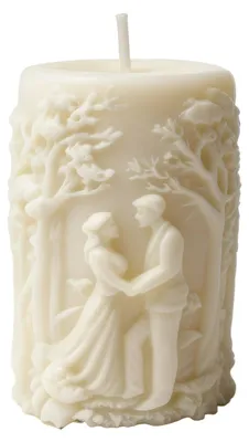 Zdjęcie produktu dla Scent Loop Ozdobna świeca sojowa walec Para Młoda w romantycznym parku