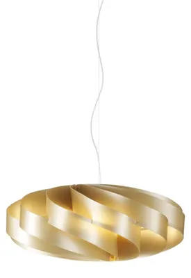 Produktbild von Sospensione Moderna 1 Luce Flach aus Polilux Oro D30 Hergestellt in Italien