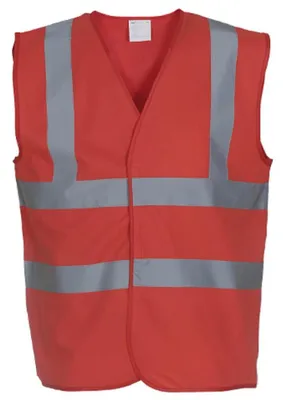 Imagen del producto de Chaleco de seguridad Yoko para mujer, alta visibilidad, modelo FK1427 (talla 3XL), color rojo