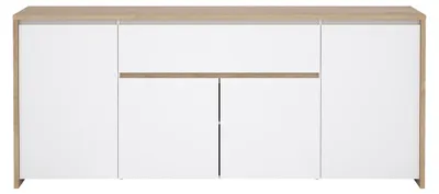Productafbeelding van Dressoir Next Jackson Hickory Wit Hoogglans 197cm - Giga Living