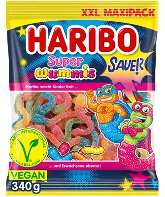 Produktbild von Haribo Super Wummis sauer vegan 340g