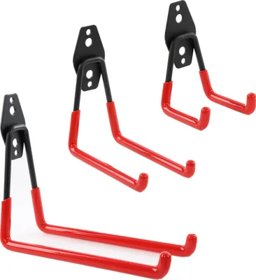 Obrázok produktu pre 3x nástenný háčik rovný 7+13+19cm náradie garáž záhradné vybavenie vešiak