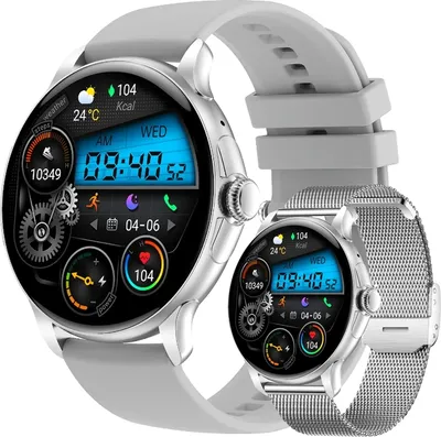 Zdjęcie produktu dla Smartwatch Damski Rubicon RNCF35 SILVER Bransoleta + Pasek