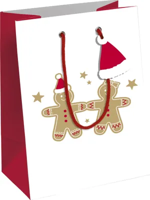 Produktbild von Clairefontaine 6x Geschenktasche Lebkuchen 21,5x10,2x25,3cm Weiß X-30900-3C