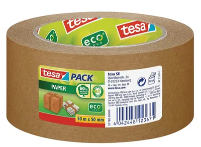 Obrázok produktu pre Tesa Pack Paper eco logo lepiaca páska na balenie 50m x 50mm balenie 3