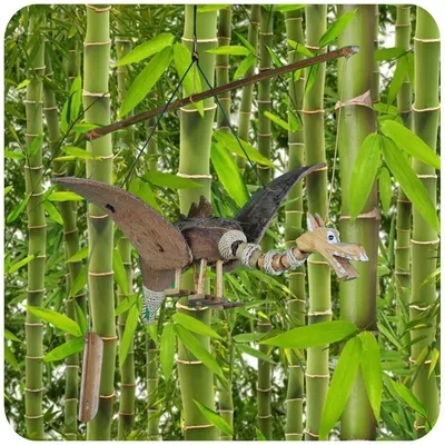 Immagine prodotto di Bamboo wind chime cocco mobile fatto a mano giardino decorazione drago