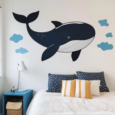 Wal für das Kinderzimmer – Decords Wandtattoo, Produktansicht 1