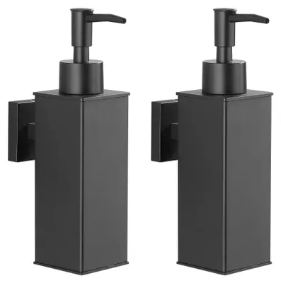 Imagen del producto de Omgoods - Juego de 2 dispensadores de jabón de montaje en pared, para baño y cocina