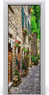 Produktbild von Tulup Türaufkleber 75x205 cm Dekorative Aufkleber Selbstklebend Wasserdichte Tapete Abnehmbar Schlafzimmer Wohnzimmer Wohnkultur - Klebe reizend Gasse