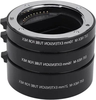 Image de Kit d'objectifs macro 10 mm, 16 mm, 21 mm avec adaptateur métallique pour monture E