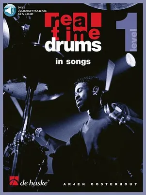 Produktbild von Hal Leonard Musikbuch Real Time Drums für Drummer, inkl. Songs und CD-Aufnahmen