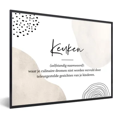 Produktbild von MuchoWow® Gerahmtes Poster Küche - Zitate - Sprichwörter - Küche - Definition - Wörterbuch - Opa 40x30 cm - Poster mit Schwarzem Bilderrahmen Wandposter Rahmen Foto Bilder - Kunstposter - Wanddekorationen
