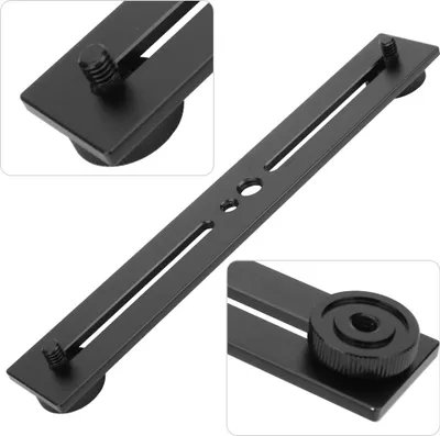 Immagine prodotto di Supporto flash portatile a doppia testa per treppiede con vite da 1/4 pollici, treppiede per luci, fotocamera