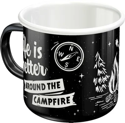 Produktbild von Nostalgic-Art - Emaille-Becher - Outdoor & Activties - Life Is Better Around The Campfire
