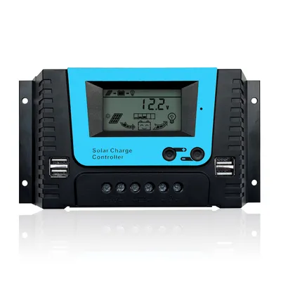 Produktbild von 20A PWM Solar Laderegler Ladegerät Controller Panel Regler 12-24V Daul USB LCD 0% MwSt