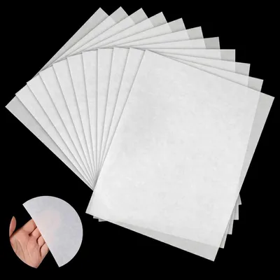 Zdjęcie produktu dla Papier do prasowania koralików, przezroczysty, biały, 50 sztuk, wymiary 20 x 15 cm