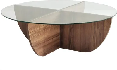 Produktbild von Skye Decor, Lily - Walnut, Couchtische, Nussbaum, Glas, 90 x 30 x 90 cm