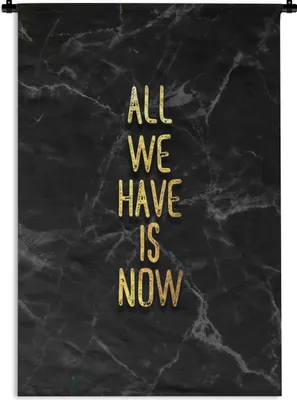 Produktbild von MuchoWow® Wandteppich Wandbehang Zitate - Sprichwörter - Gold - Marmor 60x90 cm Tapisserie Dekoration Wandtuch - Foto-Teppich - Abwaschbar