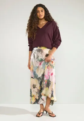 Produktbild von Nümph 707060 Nudayletta, Pullover mit V-Ausschnitt und Lurex-Details, Farbe: Beige