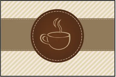 Produktbild von Wallario Wandbild Kaffee-Menü - Logo Symbol für Kaffee, Größe: 61 x 91,50 cm, Poster mit schwarzem Aluminiumrahmen