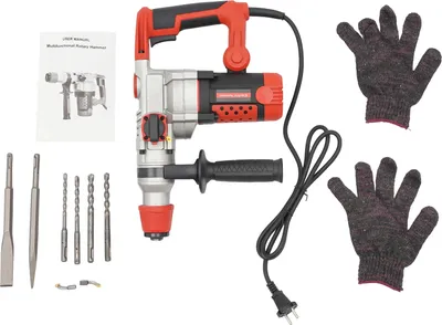 Obrázek produktu pro Elektrická příklepová vrtačka, příkon 2200 W, 930 otáček za minutu, červená, EU