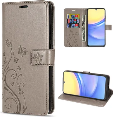 Produktbild von Hülle für Samsung Galaxy A15 Handyhülle Handy Tasche Klapphülle Wallet Case Etui Grau
