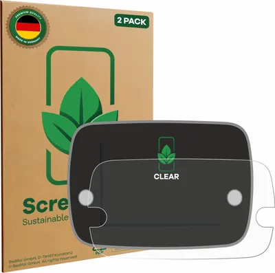 Produktbild von 2x ScreenLeaf Schutzfolie für Fiat 500 Series 8 2020 Uconnect 7" nachhaltiger Displayschutz Display Schutz Folie Klar Transparent