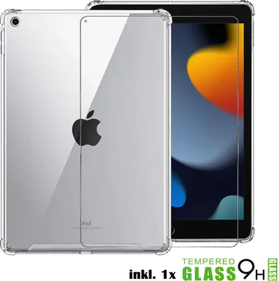 Image de Housse de protection en silicone TPU pour Apple iPad Mini 4 avec film de protection en verre Tablet Cover Slim Case en transparent