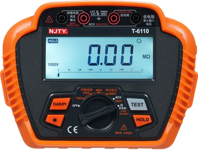 Obrázek produktu pro Zkoušečka izolačního odporu NJTY, 1000 V, digitální megaohmmetr, max. 20GΩ, měření absorpčního poměru při nízkém odporu