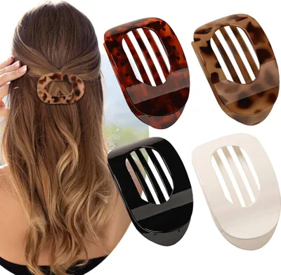 Produktbild von 4er Pack Flache Haarklammern für Damen, Starkes Halteclips für Dickes & Dünnes Haar
