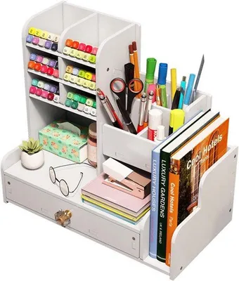 Produktbild von Famanu Schreibtisch Organizer mit vielseitigem Design - 28 x 15 x 25 cm
