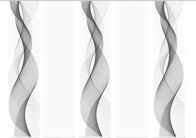 Produktbild von Schiebegardine Digitaldruck Opalia weiß grau 5er-Set 60x245 cm