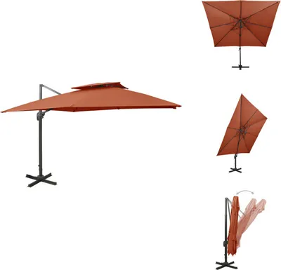Obrázek produktu pro vidaXL Slunečník Ampel s ventilací 300x300 cm terakotově červený - Slunečníky a slunečníky
