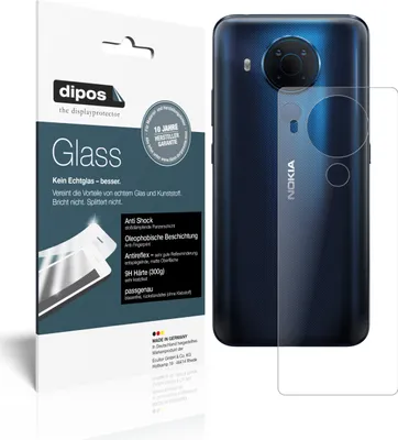 Produktbild von 2x Schutzfolie für Nokia 5.4 Rückseite matt - Anti-Shock 9H Folie dipos Glass Kunststoffglas
