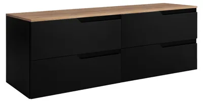 Immagine prodotto di Set di mobili da bagno, nero / rovere Craft, 120 (2 x 60) x 46 x 58 cm