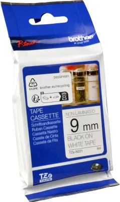 Immagine prodotto di brother TZe-Tape TZe-N221 cassetta di scrittura, larghezza nastro: 9 mm