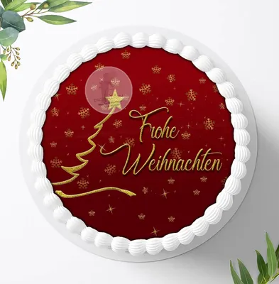Produktbild von Für die Geburtstags Torte ein Tortenaufleger, Zuckerbild mit dem Motiv: Weihnachten, Essbares Foto für Torten, Fondant, Ø 20cm, 0016w