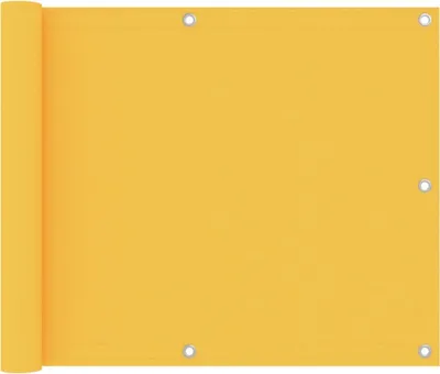 Image de The Living Store Brise-vue pour balcon Jaune 75 x 300 cm Tissu Oxford